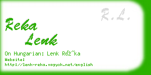 reka lenk business card